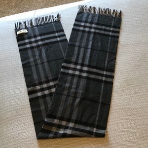 Burberry Black on Grey Scarf